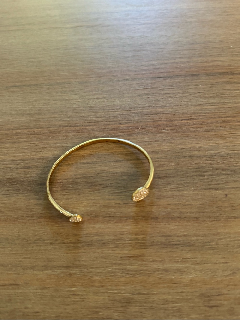 Stella & Dot Gold Open Cuff Bracelet with Crystal Accents